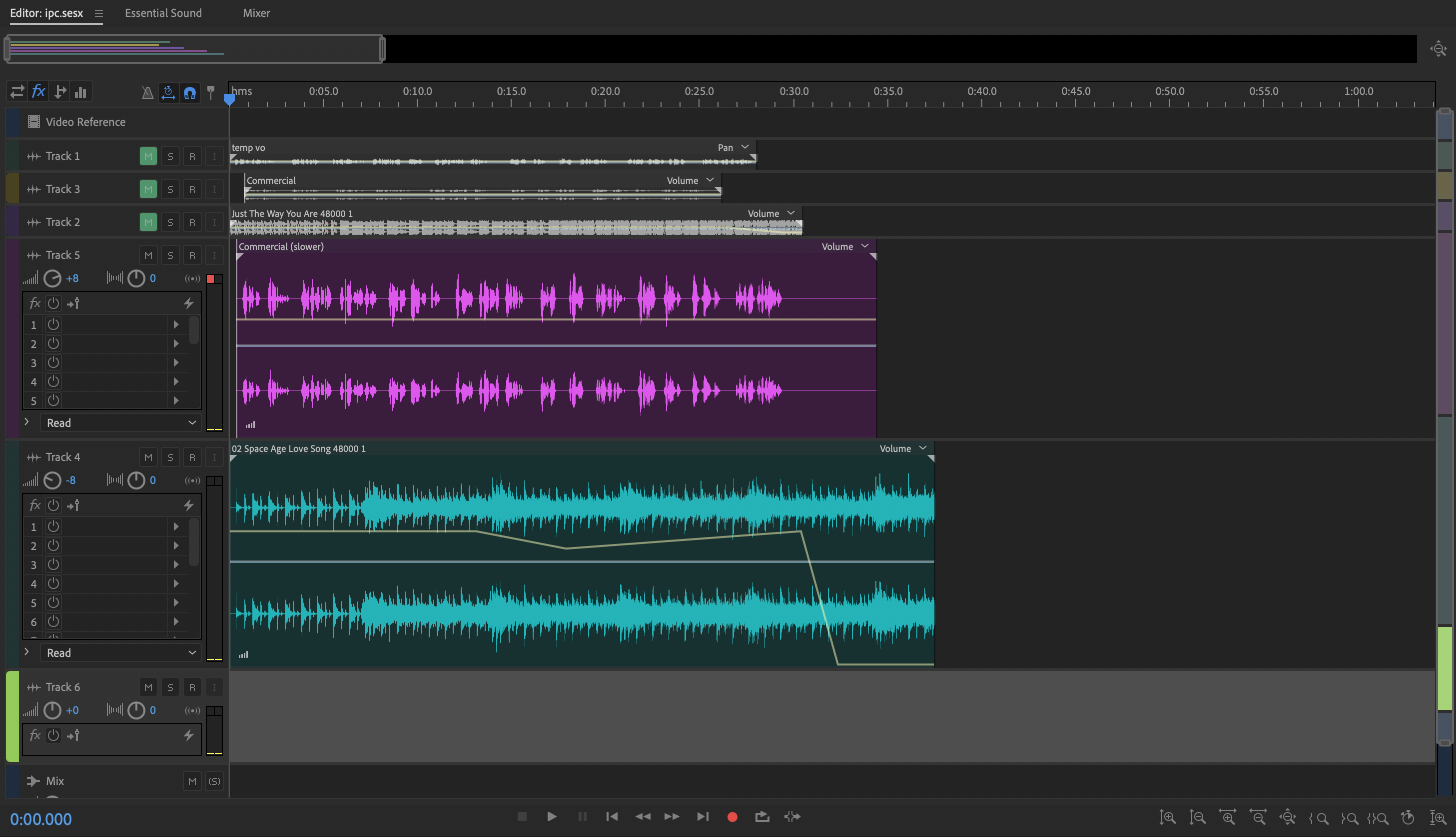 Adobe audition screenshot